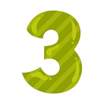 Illustration of Number 3 Stock Illustration