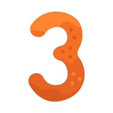 Illustration of Number 3 Stock Illustration