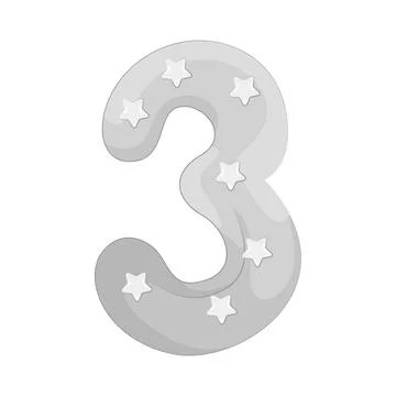 Illustration of Number 3 Illustrazione stock