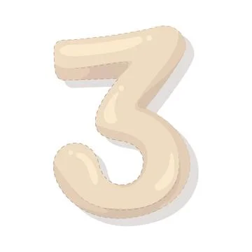 Illustration of Number 3 Stock Illustration