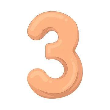 Illustration of Number 3 Illustrazione stock