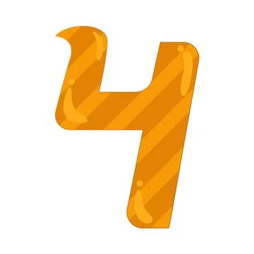 Illustration of Number 4 Illustrazione stock