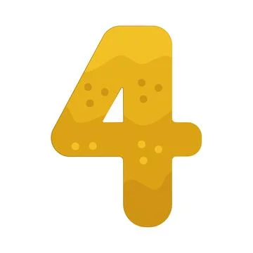 Illustration of Number 4 Illustrazione stock