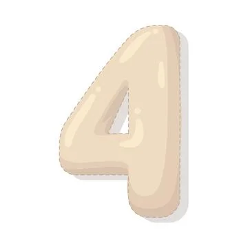 Illustration of Number 4 Illustrazione stock
