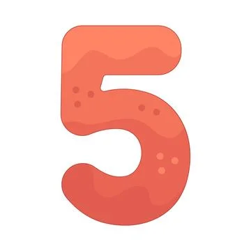 Illustration of Number 5 Stock Illustration
