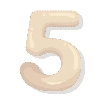 Illustration of Number 5 Illustrazione stock