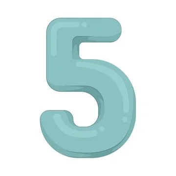 Illustration of Number 5 Illustrazione stock