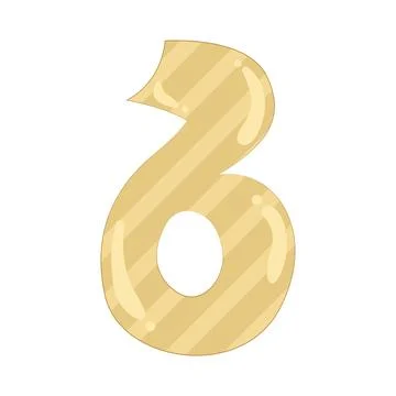 Illustration of Number 6 Illustrazione stock