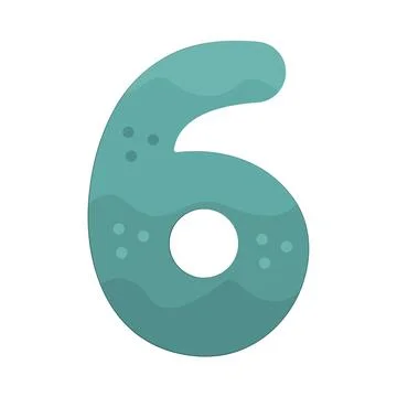 Illustration of Number 6 Illustrazione stock