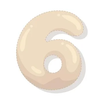 Illustration of Number 6 Stock Illustration