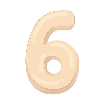Illustration of Number 6 Illustrazione stock