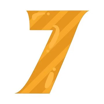 Illustration of Number 7 Stock Illustration