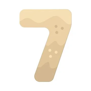Illustration of Number 7 Stock Illustration