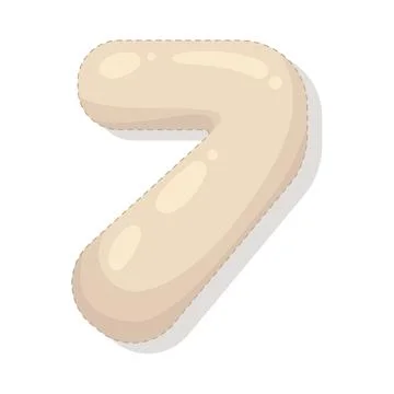 Illustration of Number 7 Illustrazione stock