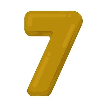 Illustration of Number 7 Stock Illustration