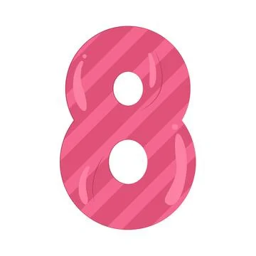 Illustration of Number 8 Stock Illustration