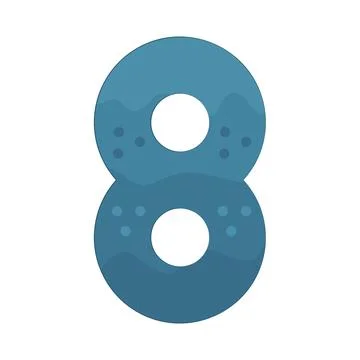Illustration of Number 8 Stock Illustration