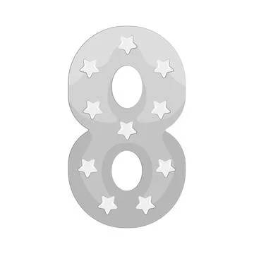 Illustration of Number 8 Stock Illustration