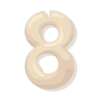 Illustration of Number 8 Stock Illustration