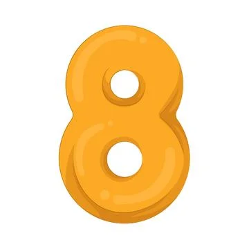 Illustration of Number 8 Stock Illustration