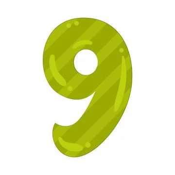 Illustration of Number 9 Stock Illustration