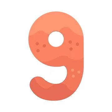 Illustration of Number 9 Illustrazione stock