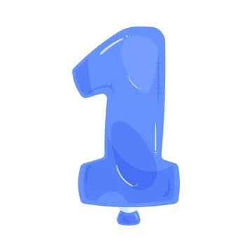 Illustration of number one balloon Stock Illustration