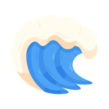 Illustration of ocean wave Stock Illustration