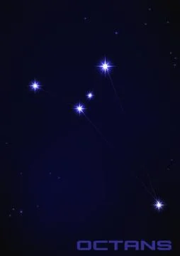 Illustration of octans constellation Stock Illustration
