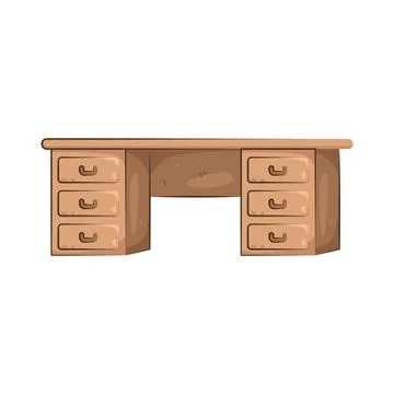 Illustration of office desk Illustrazione stock