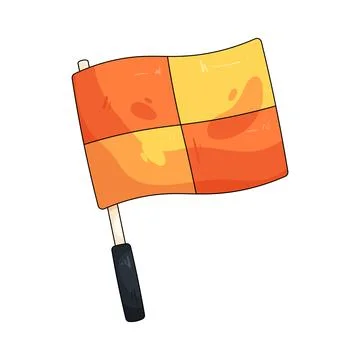 Illustration of offside flag Stock Illustration