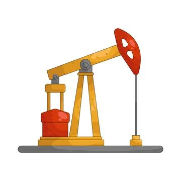 Illustration of oil pump jack Stock Illustration