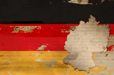 Illustration of old germany flag Stock Illustration