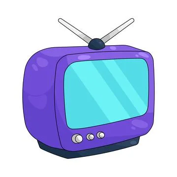 Illustration of old TV Stock Illustration