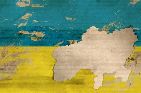 Illustration of old ukriane flag Stock Illustration