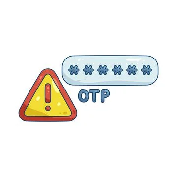 Illustration of one-time password security alert Stock Illustration