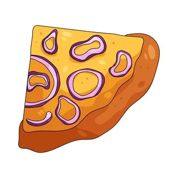 Illustration of onion pizza Stock Illustration