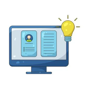 Illustration of online class Illustrazione stock