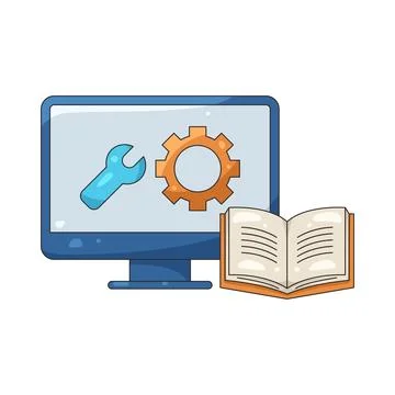 Illustration of online class Illustrazione stock