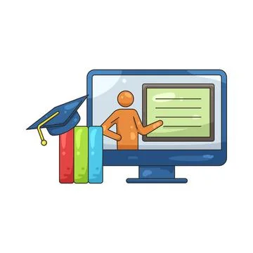 Illustration of online class Stock Illustration