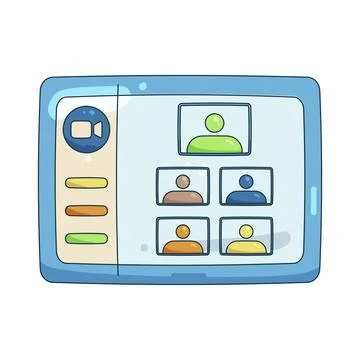 Illustration of online class Stock-Illustration