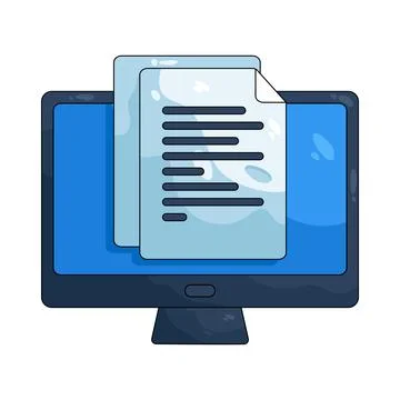 Illustration of online document 스톡 일러스트