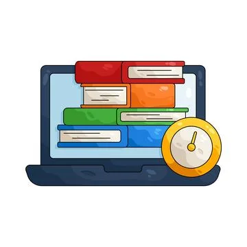 Illustration of Online homework Stock Illustration