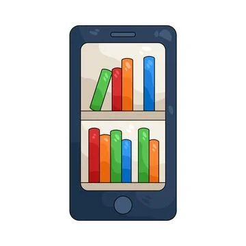 Illustration of online library Stock Illustration