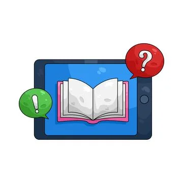Illustration of online library Stock Illustration
