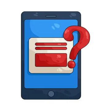 Illustration of online question Ilustração Stock