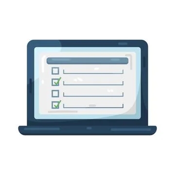 Illustration of Online survey Stock Illustration