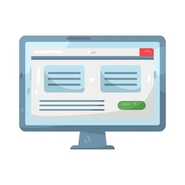Illustration of Online survey Stock Illustration