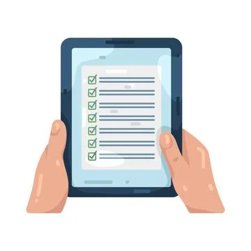 Illustration of Online survey Stock Illustration