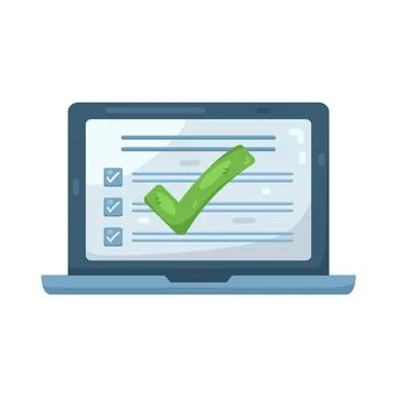Illustration of online survey Stock Illustration